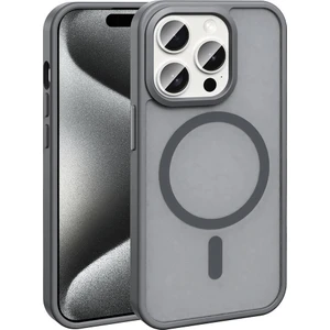 Apple iPhone 15 Pro Max ile Uyumlu Kılıf Magsafe Şarj Özellikli Mat Arka Yüzeyli Kapak