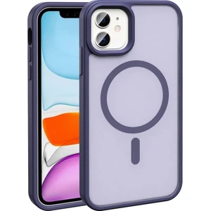 Apple iPhone 11 ile Uyumlu Kılıf Magsafe Şarj Özellikli Mat Arka Yüzeyli Kapak