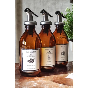 Meftune Amber Zeytinyağı Nar Ekşisi Sirke Şişesi Yağdanlık 3lü Set 300ML MEFTUNE-300-SZ