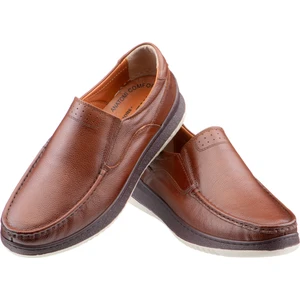 Taba Dikiş Detaylı Baskılı Deri Erkek Ayakkabı