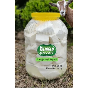 Velioğlu Şavak Tam Yağlı Salamura Keçi Peyniri (Brüt:5,5 kg Net:3,8 kg)