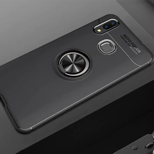Techno Guru Samsung Galaxy A10S Ultra Koruma Sağlayan Stant Özellikli Yüzüklü Ravel Silikon Kılıf