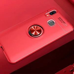 Techno Guru Samsung Galaxy A10S Ultra Koruma Sağlayan Stant Özellikli Yüzüklü Ravel Silikon Kılıf