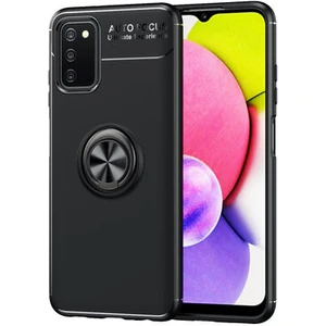 Techno Guru Samsung Galaxy A03S Ultra Koruma Sağlayan Stant Özellikli Yüzüklü Ravel Silikon Kılıf