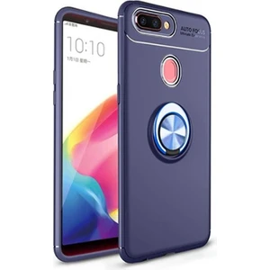 Techno Guru Oppo Ax7 Ultra Koruma Sağlayan Stant Özellikli Yüzüklü Ravel Silikon Kılıf