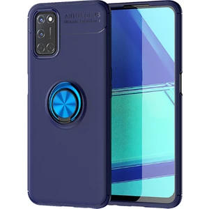 Techno Guru Oppo Reno A72 Ultra Koruma Sağlayan Stant Özellikli Yüzüklü Ravel Silikon Kılıf
