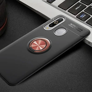 Techno Guru Samsung Galaxy A20S Ultra Koruma Sağlayan Stant Özellikli Yüzüklü Ravel Silikon Kılıf