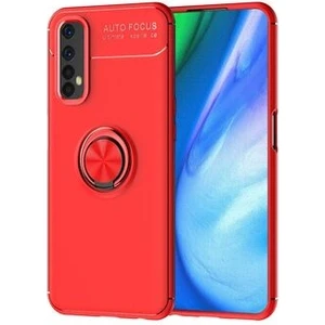 Techno Guru Realme 7 Ultra Koruma Sağlayan Stant Özellikli Yüzüklü Ravel Silikon Kılıf