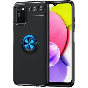 Techno Guru Samsung Galaxy A03S Ultra Koruma Sağlayan Stant Özellikli Yüzüklü Ravel Silikon Kılıf