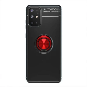 Techno Guru Samsung Galaxy A31 Ultra Koruma Sağlayan Stant Özellikli Yüzüklü Ravel Silikon Kılıf