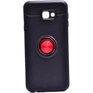 Techno Guru Samsung Galaxy J4 Plus Ultra Koruma Sağlayan Stant Özellikli Yüzüklü Ravel Silikon Kılıf