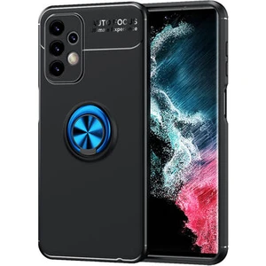 Techno Guru Samsung Galaxy A23 Ultra Koruma Sağlayan Stant Özellikli Yüzüklü Ravel Silikon Kılıf