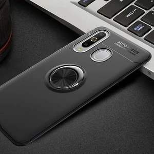 Techno Guru Samsung Galaxy A20S Ultra Koruma Sağlayan Stant Özellikli Yüzüklü Ravel Silikon Kılıf