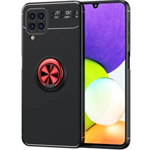Techno Guru Samsung Galaxy M32 Ultra Koruma Sağlayan Stant Özellikli Yüzüklü Ravel Silikon Kılıf