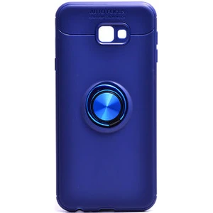 Techno Guru Samsung Galaxy J4 Plus Ultra Koruma Sağlayan Stant Özellikli Yüzüklü Ravel Silikon Kılıf