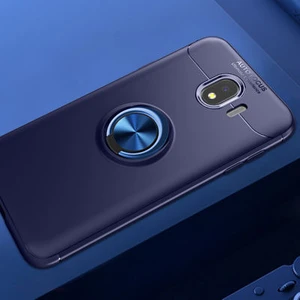 Techno Guru Samsung Galaxy J4 Ultra Koruma Sağlayan Stant Özellikli Yüzüklü Ravel Silikon Kılıf