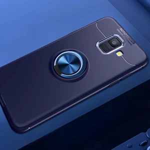 Techno Guru Samsung Galaxy J6 Ultra Koruma Sağlayan Stant Özellikli Yüzüklü Ravel Silikon Kılıf