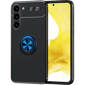 Techno Guru Samsung Galaxy S23 Plus Ultra Koruma Sağlayan Stant Özellikli Yüzüklü Ravel Silikon Kılıf