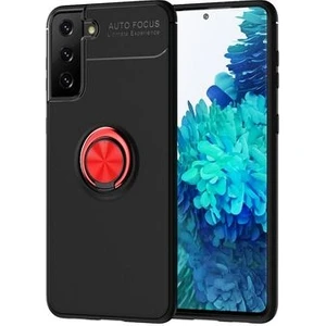 Techno Guru Samsung Galaxy S21 Plus Ultra Koruma Sağlayan Stant Özellikli Yüzüklü Ravel Silikon Kılıf