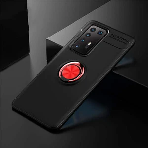 Techno Guru Huawei P40 Pro Ultra Koruma Sağlayan Stant Özellikli Yüzüklü Ravel Silikon Kılıf