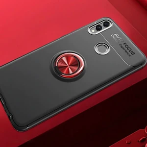 Techno Guru Honor 8c Ultra Koruma Sağlayan Stant Özellikli Yüzüklü Ravel Silikon Kılıf
