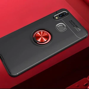 Techno Guru Huawei P Smart 2019 Ultra Koruma Sağlayan Stant Özellikli Yüzüklü Ravel Silikon Kılıf