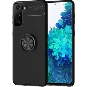 Techno Guru Samsung Galaxy S21 Ultra Koruma Sağlayan Stant Özellikli Yüzüklü Ravel Silikon Kılıf