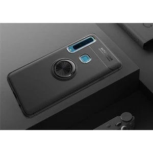 Techno Guru Samsung Galaxy A9 2018 Ultra Koruma Sağlayan Stant Özellikli Yüzüklü Ravel Silikon Kılıf