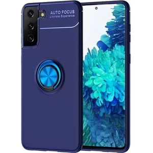 Techno Guru Samsung Galaxy S21 Plus Ultra Koruma Sağlayan Stant Özellikli Yüzüklü Ravel Silikon Kılıf