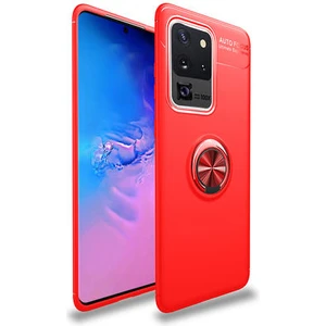 Techno Guru Samsung Galaxy S20 Ultra Ultra Koruma Sağlayan Stant Özellikli Yüzüklü Ravel Silikon Kılıf