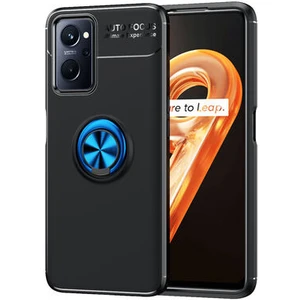 Techno Guru Oppo A76 Ultra Koruma Sağlayan Stant Özellikli Yüzüklü Ravel Silikon Kılıf