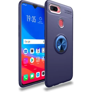 Oppo A7X  Kılıf Yüzüklü Sağlam Esnek Ringo Silikon Kapak