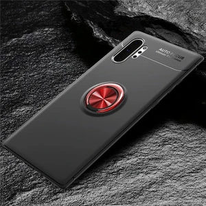 Techno Guru Samsung Galaxy Note 10 Plus Ultra Koruma Sağlayan Stant Özellikli Yüzüklü Ravel Silikon Kılıf