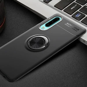 Techno Guru Huawei P30 Ultra Koruma Sağlayan Stant Özellikli Yüzüklü Ravel Silikon Kılıf