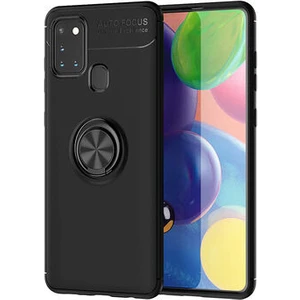 Techno Guru Samsung Galaxy M31 Ultra Koruma Sağlayan Stant Özellikli Yüzüklü Ravel Silikon Kılıf