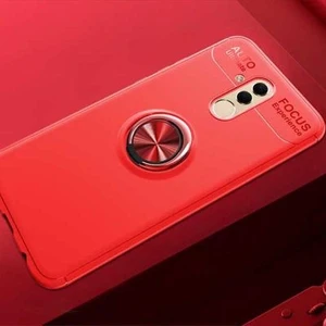 Techno Guru Huawei Mate 20 Lite Ultra Koruma Sağlayan Stant Özellikli Yüzüklü Ravel Silikon Kılıf