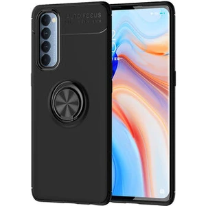 Oppo Reno 4 Pro 4g  Kılıf Yüzüklü Sağlam Esnek Ringo Silikon Kapak