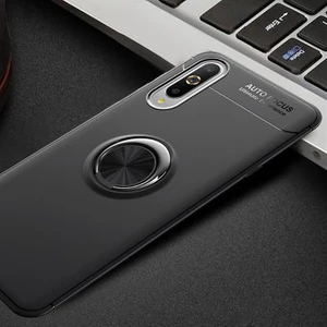 Techno Guru Xiaomi Mi A3 Ultra Koruma Sağlayan Stant Özellikli Yüzüklü Ravel Silikon Kılıf