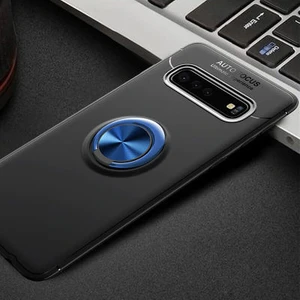 Techno Guru Samsung Galaxy S10 Ultra Koruma Sağlayan Stant Özellikli Yüzüklü Ravel Silikon Kılıf