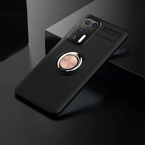 Huawei P40  Kılıf Yüzüklü Sağlam Esnek Ringo Silikon Kapak
