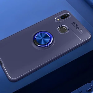 Techno Guru Huawei P Smart 2019 Ultra Koruma Sağlayan Stant Özellikli Yüzüklü Ravel Silikon Kılıf