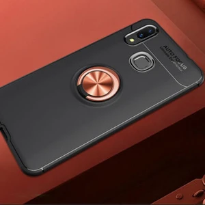 Techno Guru Huawei P Smart 2019 Ultra Koruma Sağlayan Stant Özellikli Yüzüklü Ravel Silikon Kılıf