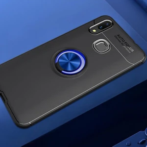 Techno Guru Huawei P Smart 2019 Ultra Koruma Sağlayan Stant Özellikli Yüzüklü Ravel Silikon Kılıf