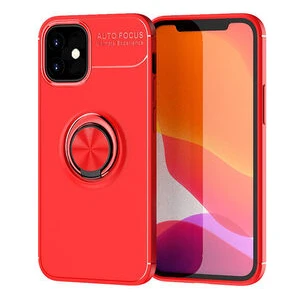 Techno Guru iPhone 12 Mini Ultra Koruma Sağlayan Stant Özellikli Yüzüklü Ravel Silikon Kılıf