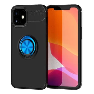 Techno Guru iPhone 12 Ultra Koruma Sağlayan Stant Özellikli Yüzüklü Ravel Silikon Kılıf