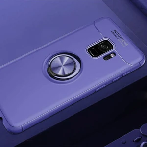 Techno Guru Samsung Galaxy S9 Ultra Koruma Sağlayan Stant Özellikli Yüzüklü Ravel Silikon Kılıf
