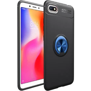 Techno Guru Huawei Y5 2018 Ultra Koruma Sağlayan Stant Özellikli Yüzüklü Ravel Silikon Kılıf