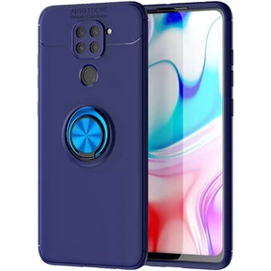 Techno Guru Redmi Note 9 Ultra Koruma Sağlayan Stant Özellikli Yüzüklü Ravel Silikon Kılıf