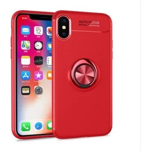 Techno Guru iPhone Xs Max Ultra Koruma Sağlayan Stant Özellikli Yüzüklü Ravel Silikon Kılıf