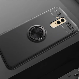 Techno Guru Huawei Mate 20 Lite Ultra Koruma Sağlayan Stant Özellikli Yüzüklü Ravel Silikon Kılıf